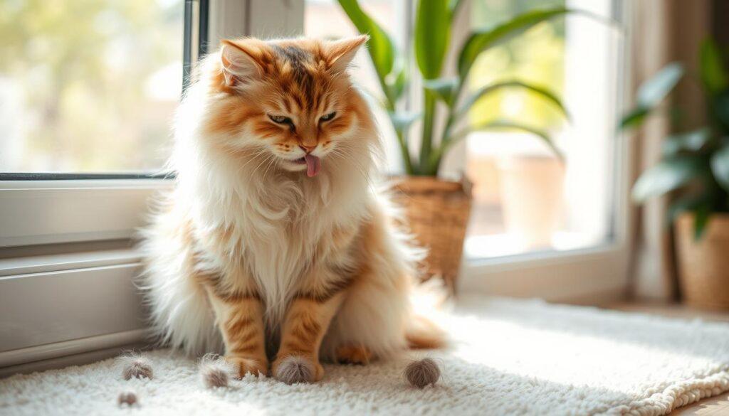 Cat grooming and hairball formation