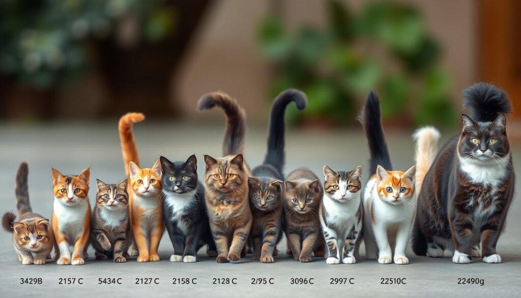 cat breed sizes