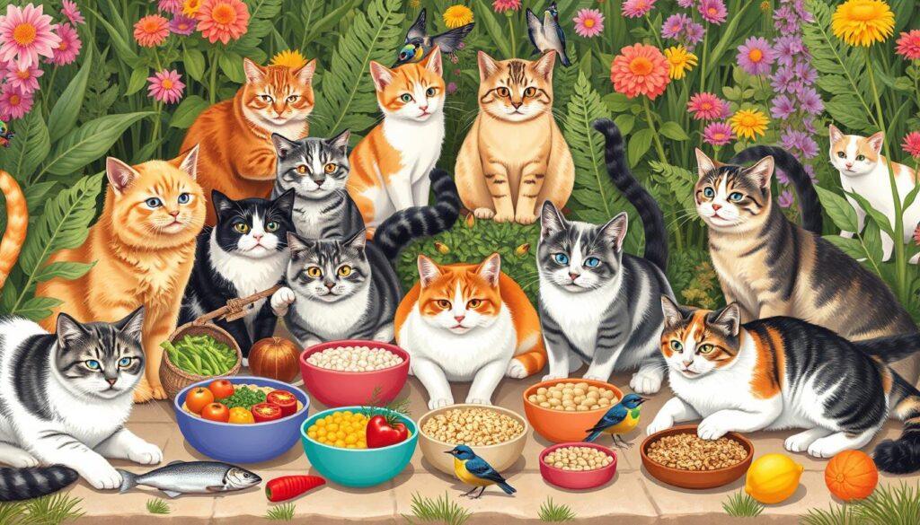 diverse feline diet