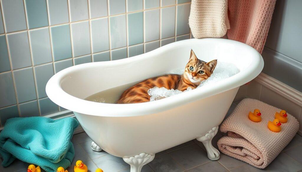 filling tub for cat bath