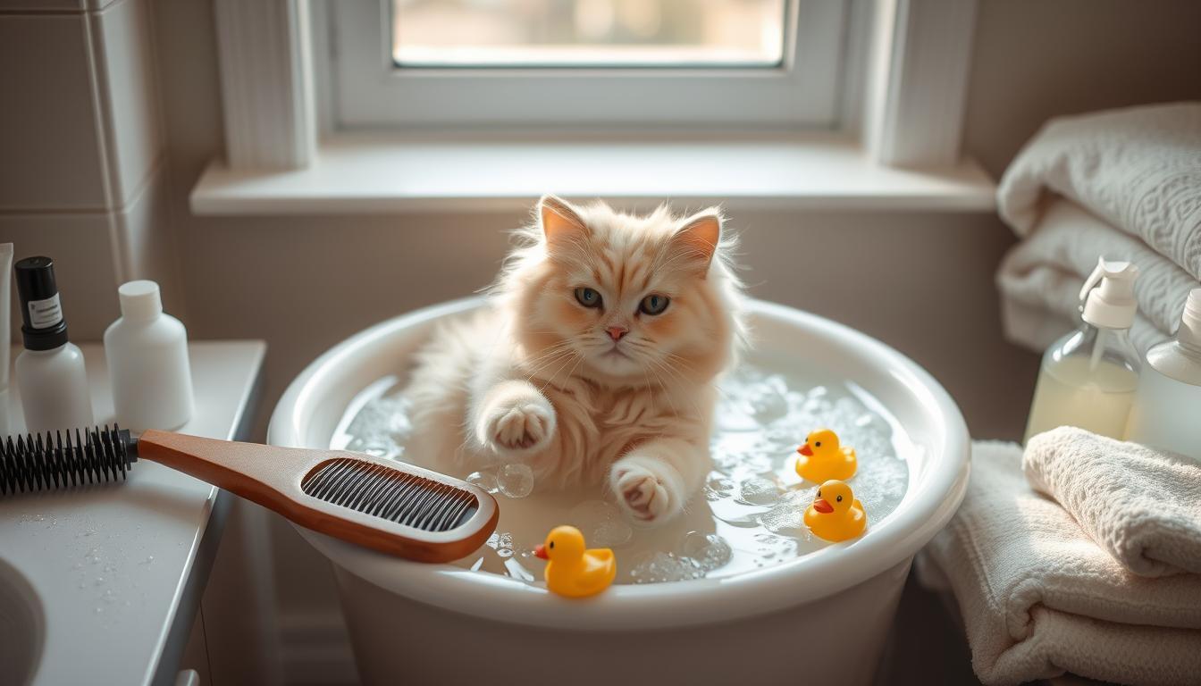 how to give a cat a bath with claws