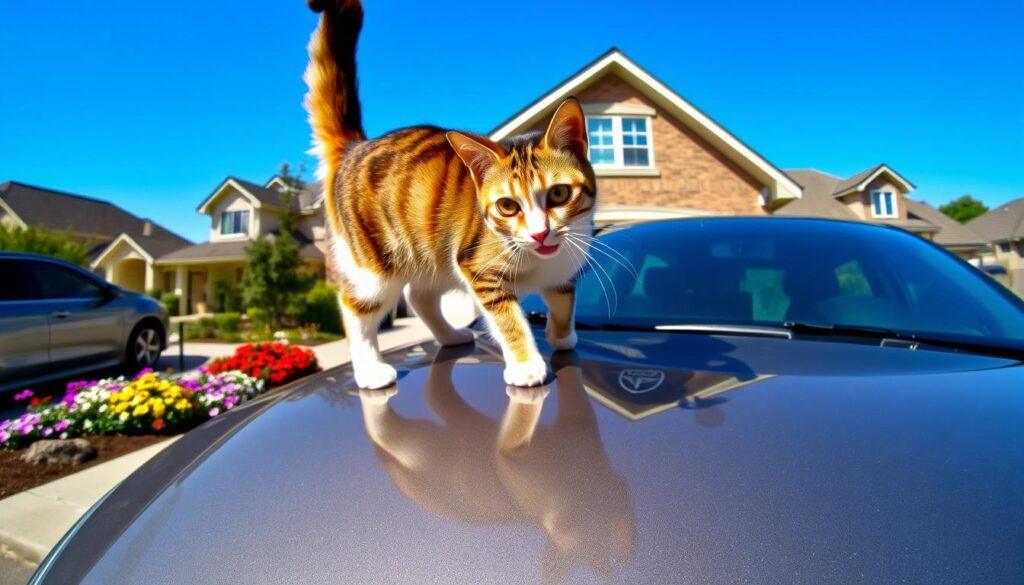 cat behavior around vehicles